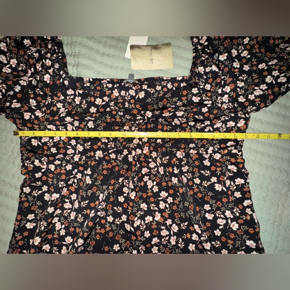 Lily Rose Floral Black Dress. Square-Rugged neckline. Size XXL. NWT - Picture 8 of 15